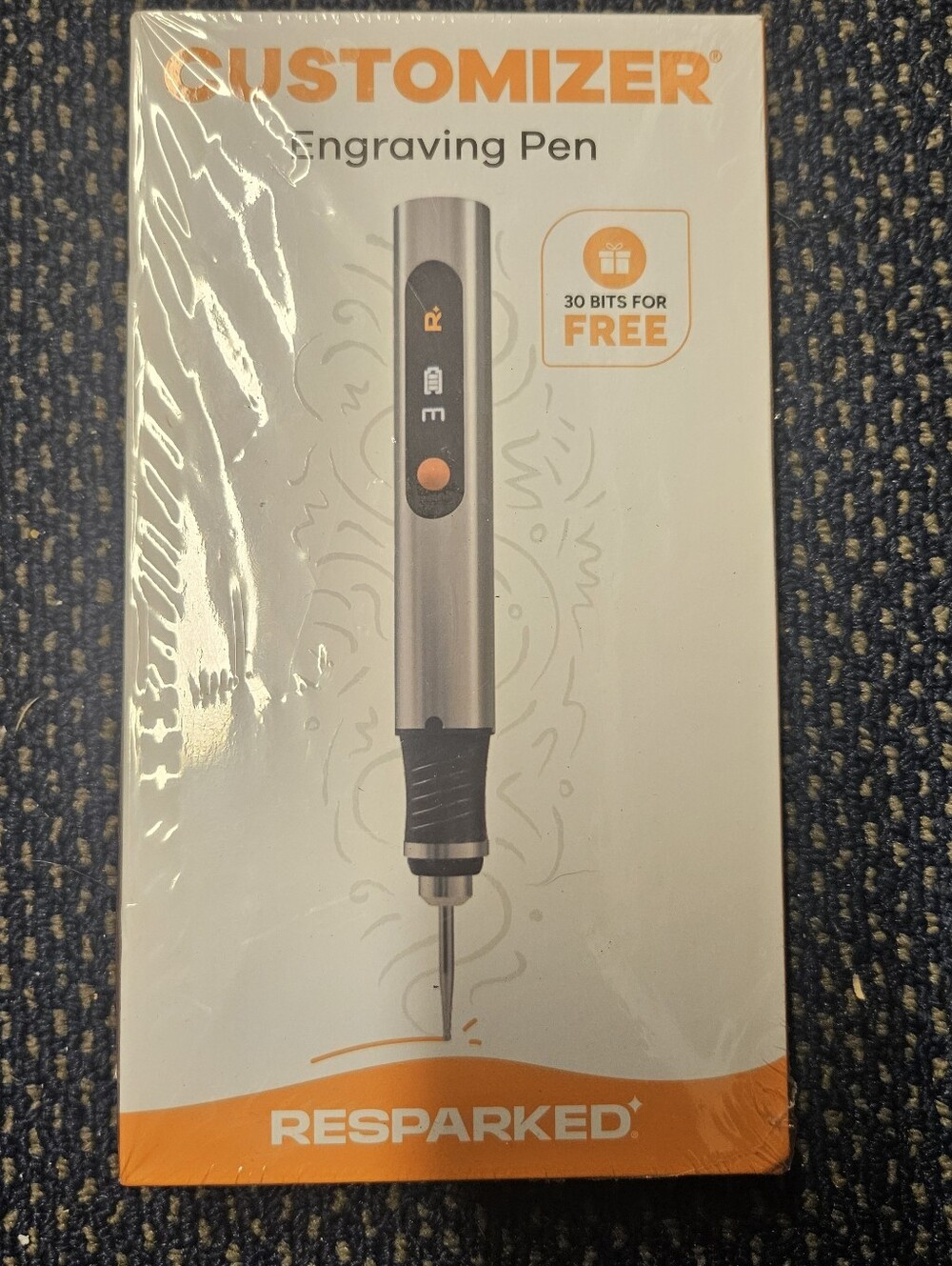 New Unopened Customizer Engraving Pen by Resparked - Silver and Black
